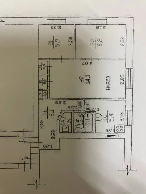 Продается теплая, светлая, 3-комн. Квартира г. Гуково ул. Герцена д.131 1/2 этажного ✔общей пл. 44,8... - фотография